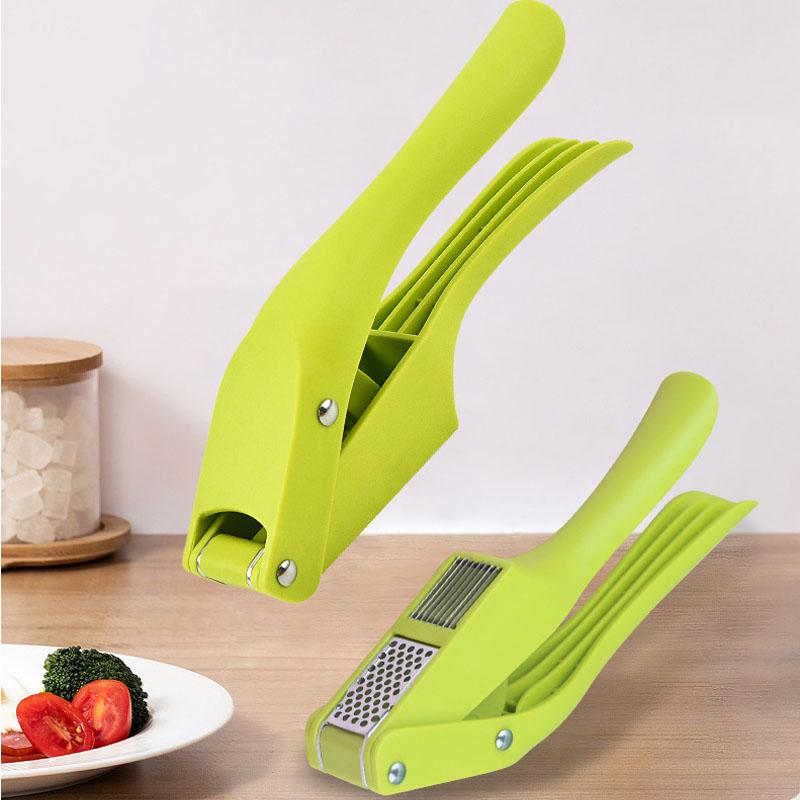 2-in-1 Multifunctional Garlic Press For Pressing Mash Garlic And Sliced Garlic,Vegetable Squeezer For Home Cooking Masher Tool