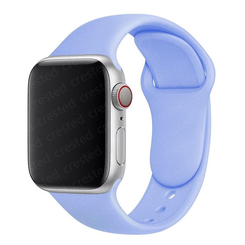 Silicone Strap For Watch Band 44mm 40mm 38mm 42mm Rubber Belt Wristband Bracelet iWatch1 2 3 4 5 Se 6 Band