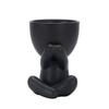 Creative Ceramic Figurine and Faux Plant Vase Set for Home Decor