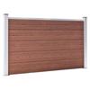 Clôture de jardin - VIDAXL - WPC - 872x106 cm - Marron - Résistante à la pourriture et rouille