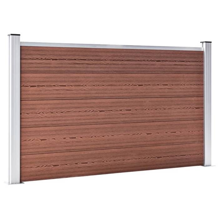 Clôture de jardin - VIDAXL - WPC - 872x106 cm - Marron - Résistante à la pourriture et rouille