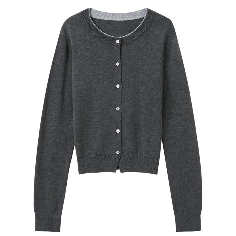 Sancai 2026 Spring Round Neck Knit Cardigan