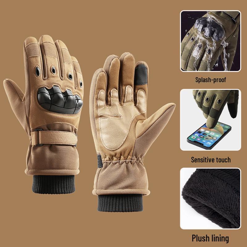 

Enhanced Fleece-Lined Tactical Ski Gloves - Warm, Cold-Proof, Ideal for Winter Outdoors, Cycling & Mountaineering L