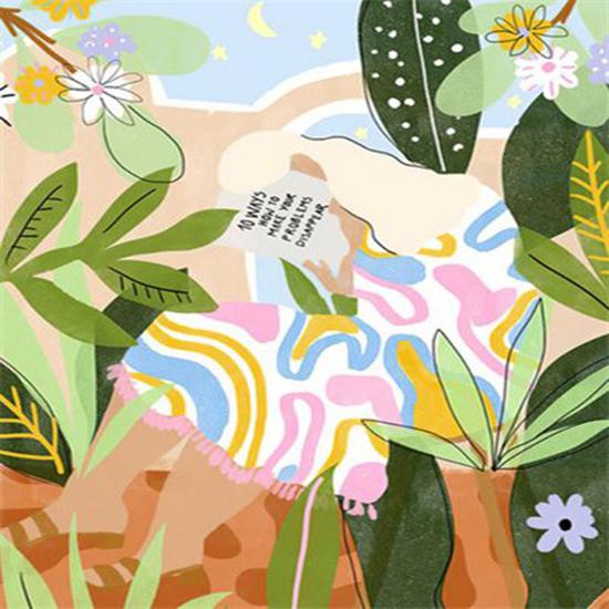 

Картина маслом Ruopoty для девочек, ручная роспись, уникальные подарочные картины по номерам, растения, листья, сделай сам, рамка для взрослых, украшение дома 40x50cm NO Frame