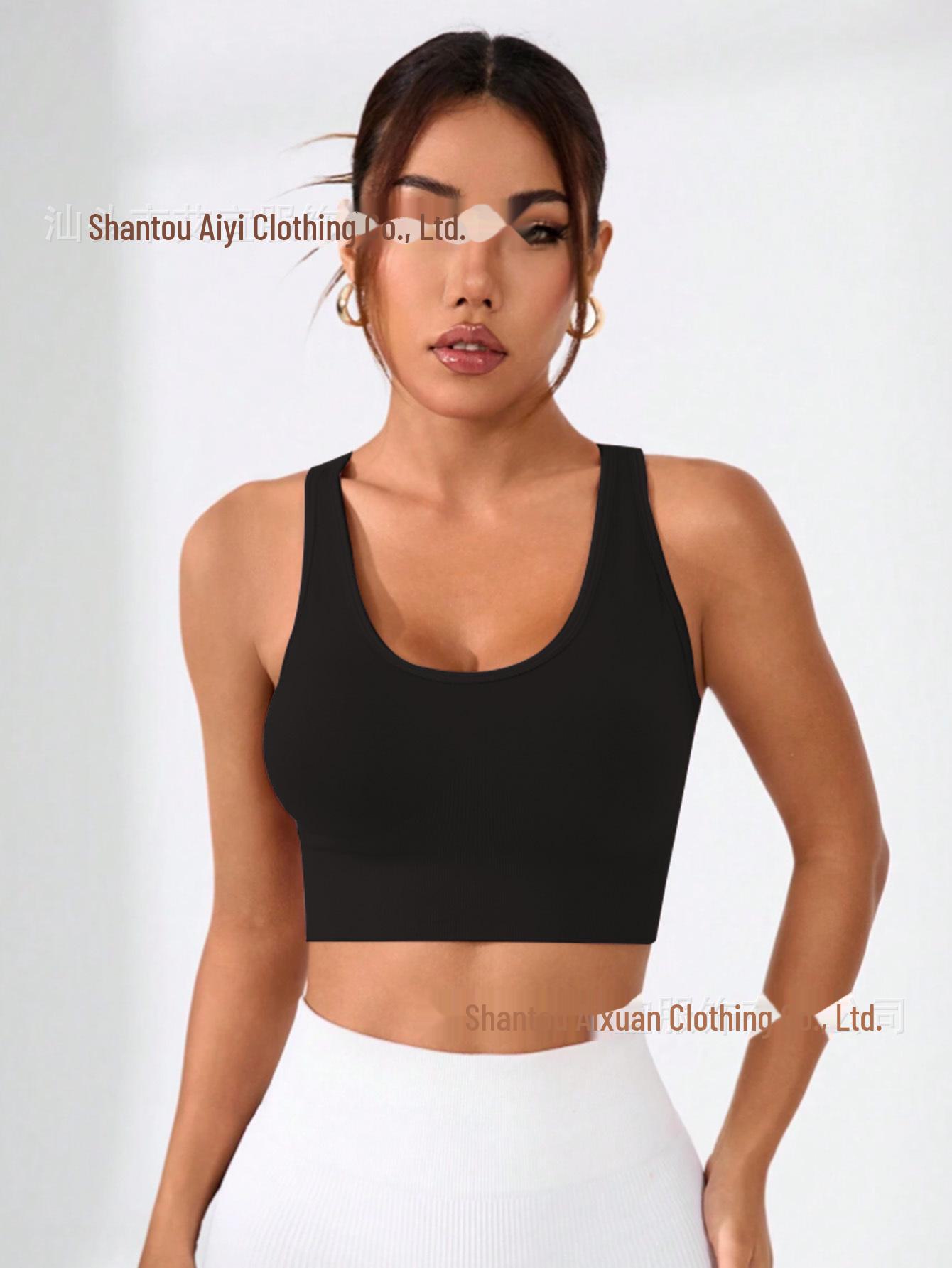 

Ударостійкий спортивний бюстгальтер пуш-ап: Транскордонний, швидковисихаючий, гарний дизайн спинки, великий розмір, популярний для бігу та йоги XL чорний