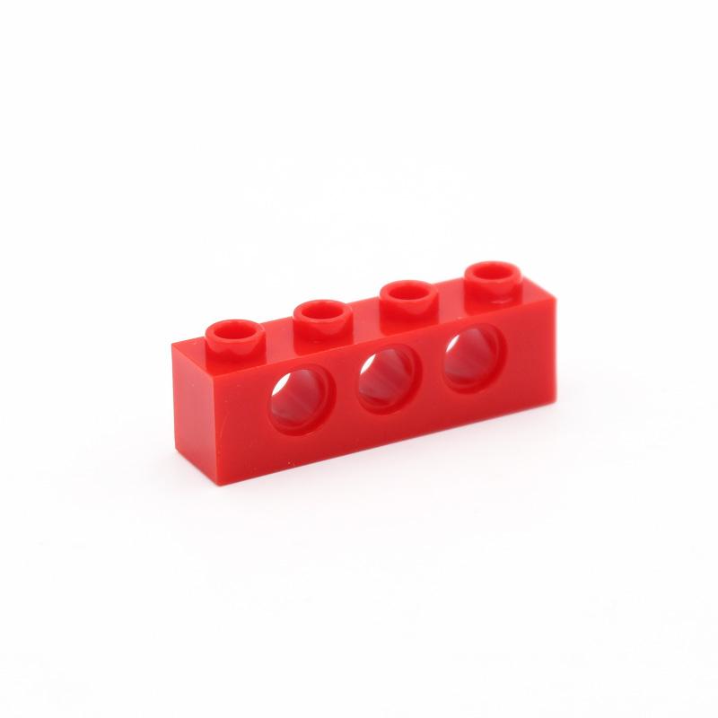 70pcs Technology 3701 Brick 1x4 with Hole Thick Bricks Building Block Compatible Accessories Particles Mechanical Science