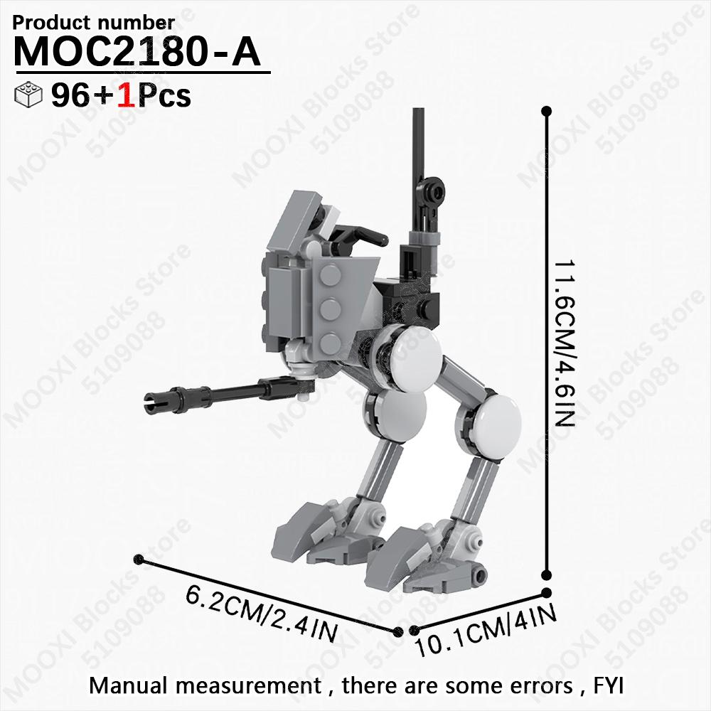 MOOXI Star Wars Mech Veicolo Cannone Carro Armato Armi Nave da Trasporto Soldati Modello Mattoncini Fai da Te Blocchi da Costruzione Assemblati Giocattolo per Bambini