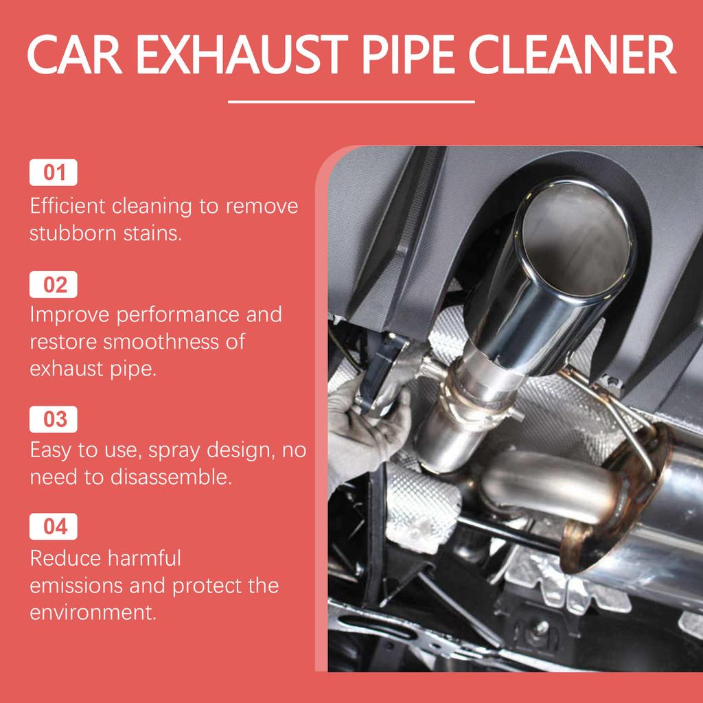 120ml Car Motorcycle Automobile Exhaust Pipe Car Exhaust Cleaner Spray - Heavy-Duty Degreaser & Rust Remover for Tailpipes