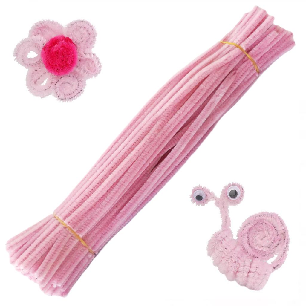 40 Colors Chenille Stems 100pcs Pipe Cleaners Plush Tinsel Stem Wired Sticks Twist Stick Hair Strip DIY Craft Educational Toys