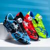 Summer new breathable mesh children's football shoes children's students spin buckle broken nails TF training shoes