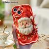 Phone Case: 2D Flat Design Suitable for iPhone 18 17 16 15 14 13 Pro Protective Case, Santa Claus Head, Perfect Christmas and Halloween Holiday Gift