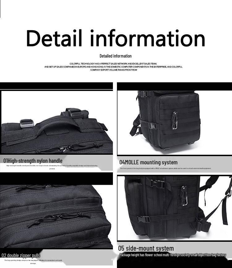 Outdoor Sports Waterproof Tactical Backpack: Large Capacity for Camping & Hiking