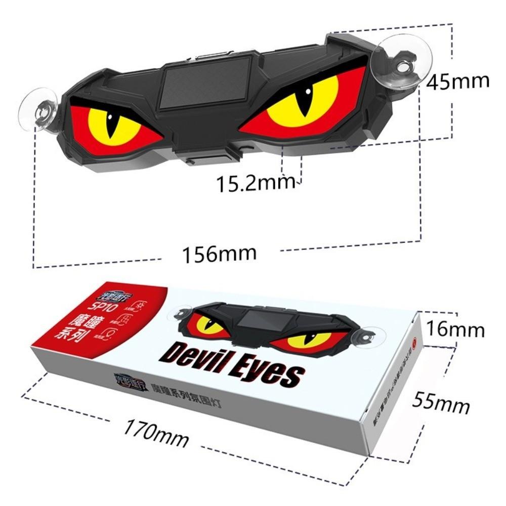 Suction Cup Devil Eyes Car Lights Vibration Lights on Car Warning Light  Car Decoration