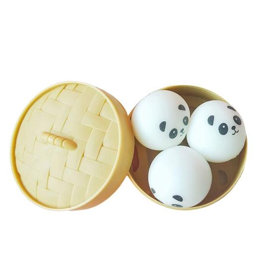 

Simulated Steamed Bun Toy with Relief Pig Steamer Stress Chick Panda Bun Squeeze Sensory Toy белый