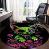 1pc Zombie Cat Office Round Area Rug, Under Office Chairs Bedroom Living Room Home Decor, Room Deco