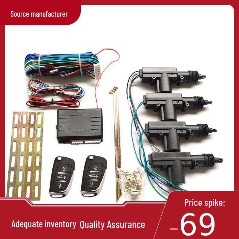 Închidere Centralizată cu Telecomandă Fără Cheie pentru Mașină 12V cu Control pe Trei Motoare și Lamă de Cheie Pliabilă