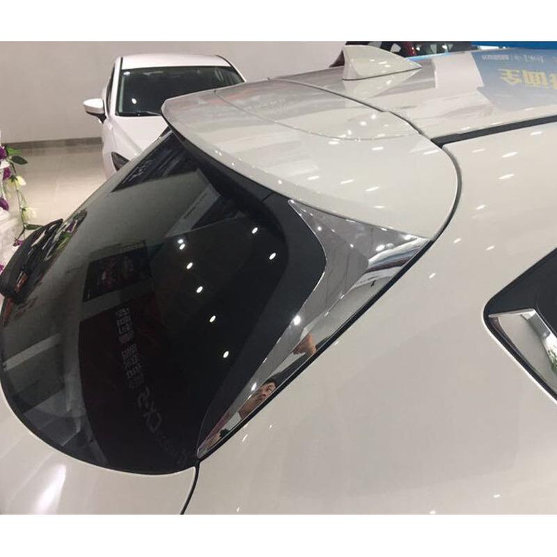 For Mazda CX-8 CX8 2016 2017 2018    Sticker Ornament Rear Tail Spoiler Side Triangle Molding Window Bezel Trim 2PCs