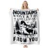 Soft Fleece Blanket With Customizable Gift Text Print Sofa Nap Or Air Conditioning Use