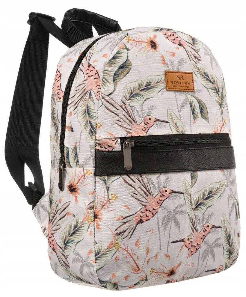 Patterned, urban women's backpack - Rovicky