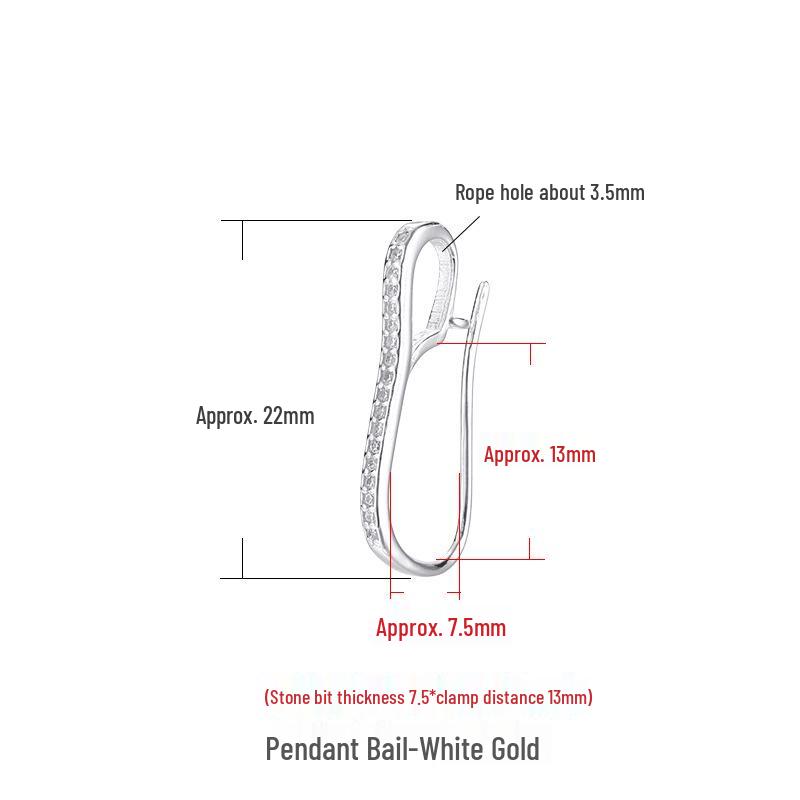 

18K Gold-Plated S925 Sterling Silver Jade Safety Buckle Pendant Clasp