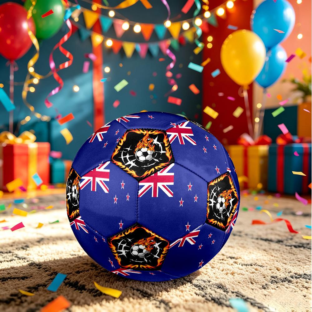 1pc New Zealand Sports Theme Size 5 Soccer Ball Professional Match Training Football Indoor &Outdoor Sports Ball Lightweight Durable c6626 Size 5