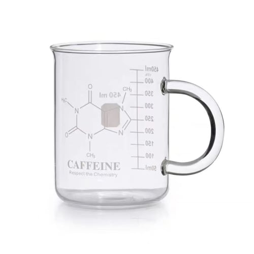 450ml Measuring Cup, Espresso Shot Glass, Metric Glass with Graduated Graduations and Handle, Thick Reinforced Measuring Glass (1)