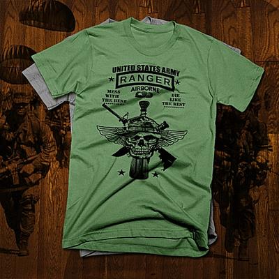 Combat Vet t-skjorte militær Afghan Ranger Airborne Infantry Taktisk angreps-t-skjorte