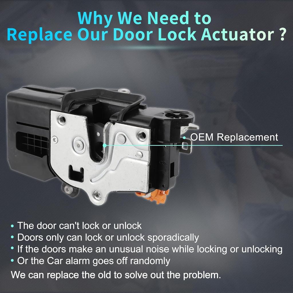 Front Left Driver Side Power Door Lock Actuator Motor No.25843196/15900164/15817041 Door Latch Actuator Assembly for Cadillac SRX 2004-2006 for