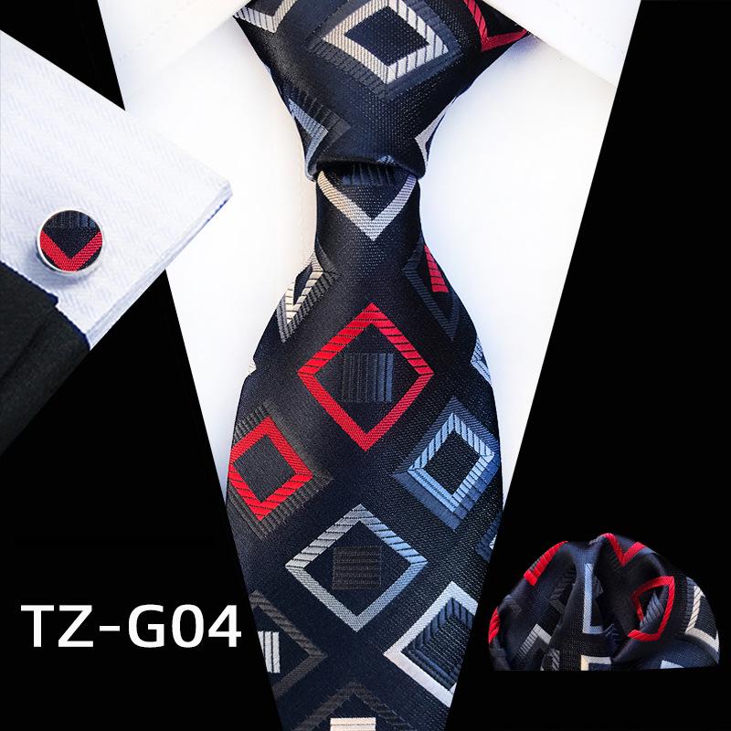 Plaid Men's Tie, Pocket Square & Cufflinks Set (3-Piece) 2025