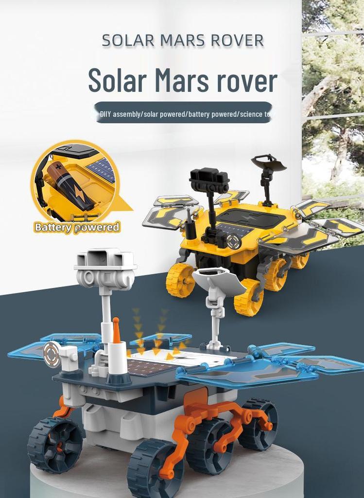 DIY Solar-Powered Mars Rover Kit: Student Assembly Educational Model Toy