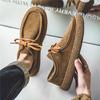 2025 New Men's Lightweight Canvas Shoes with Thick Sole Suede Soft Sole Breathable and Fashionable Walking Casual Denim Shoes