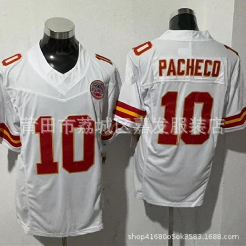 Mens Kansas City Chiefs NFL Football Jersey Patrick Mahomes 15 Travis Kelce 87 Authentic Style Cotton Team Sport Shirt