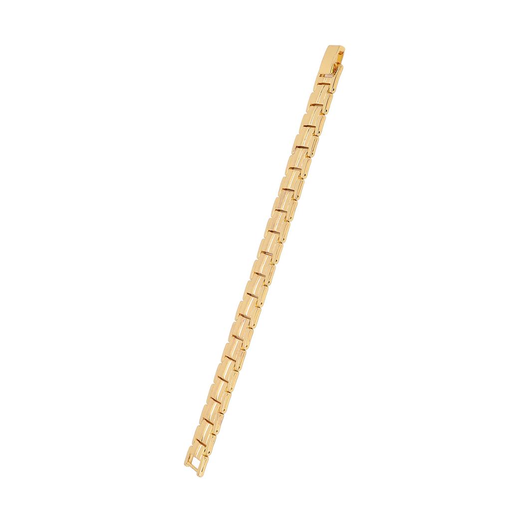 Magnet Therapy Bracelet Reduce Electrostatic Improve Sleep Lose Weight Stylish Titanium Steel BraceletsGold