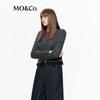 MO&Co. Wool-Blend Lace-Trimmed Knit Cardigan