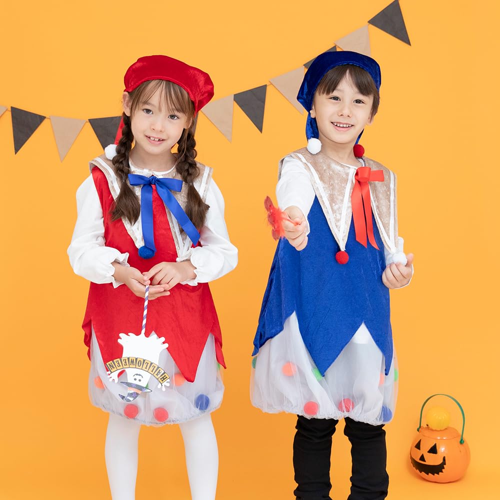 Brightlara Halloween Clown Costume for Boys and Kids, Girls, Unisex, kidscos037-RE-130