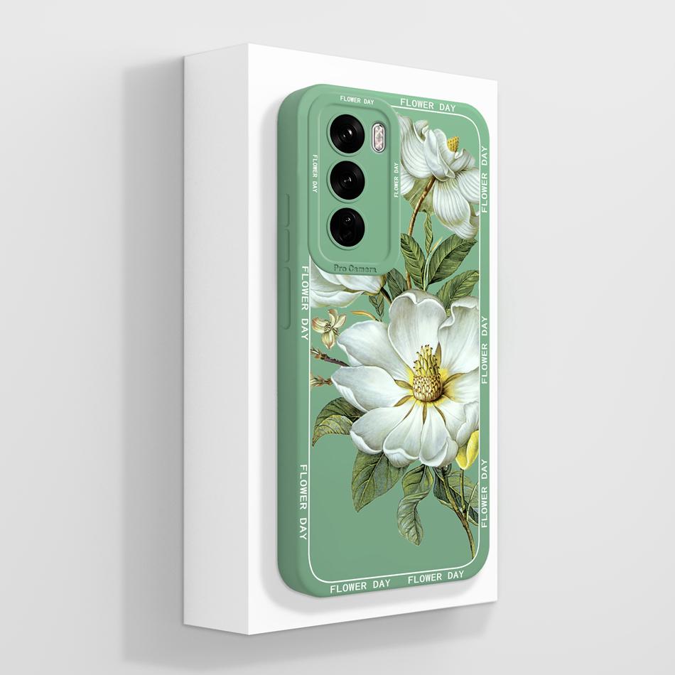 Art Case For Oppo Reno 12 Pro Soft Liquid Silicone Back Cover For Oppo Reno12 12Pro 5G Shockproof Full Protection Phone Cases