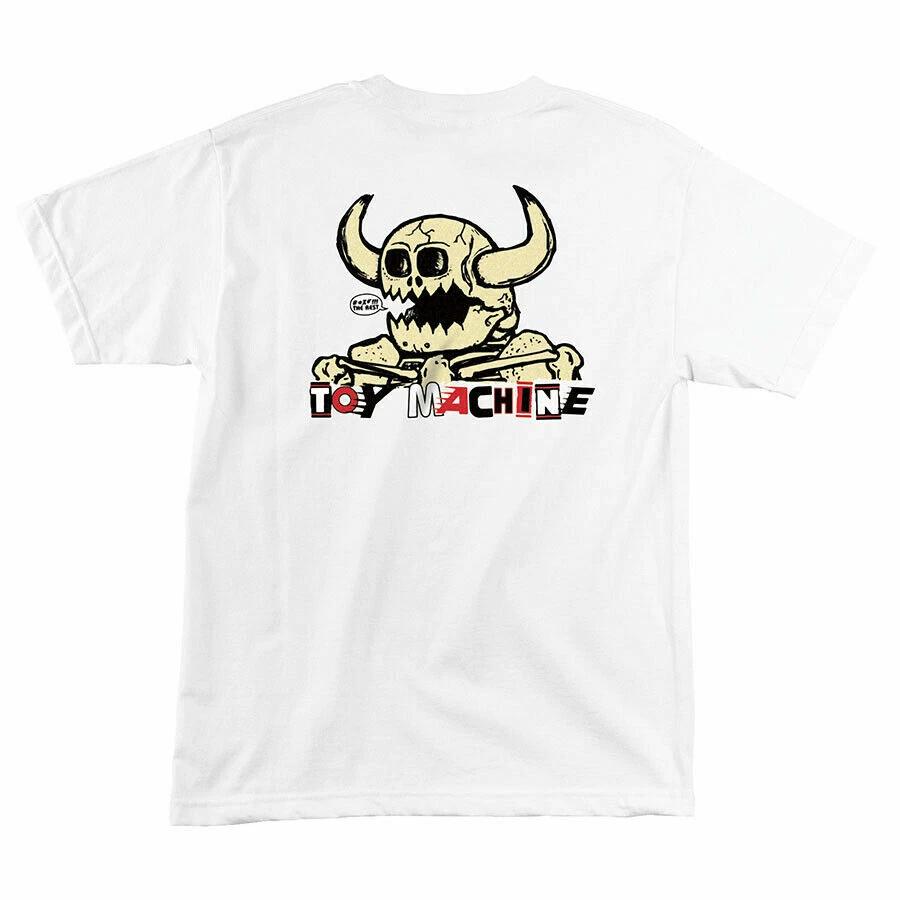 Independent Trucks X Toy Machine TOY MASH UP Skateboard T Shirt WHITE M