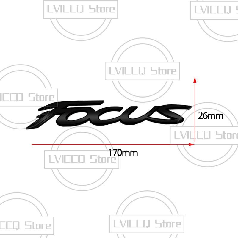 LLC3 For Ford Focus Car Emblem 3D Metal Hybrid ST Line MK2 MK3 MK4 Logo Body Decals Sticker Rear Tail Trunk Boot Letter Badge Styling