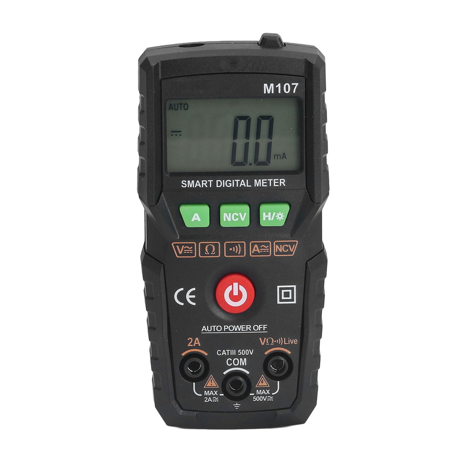 

Digital Multimeter Fully Automatic Multimeter AC DC Voltage Resistance Continuity Diodes Portable Multimeter for чорний