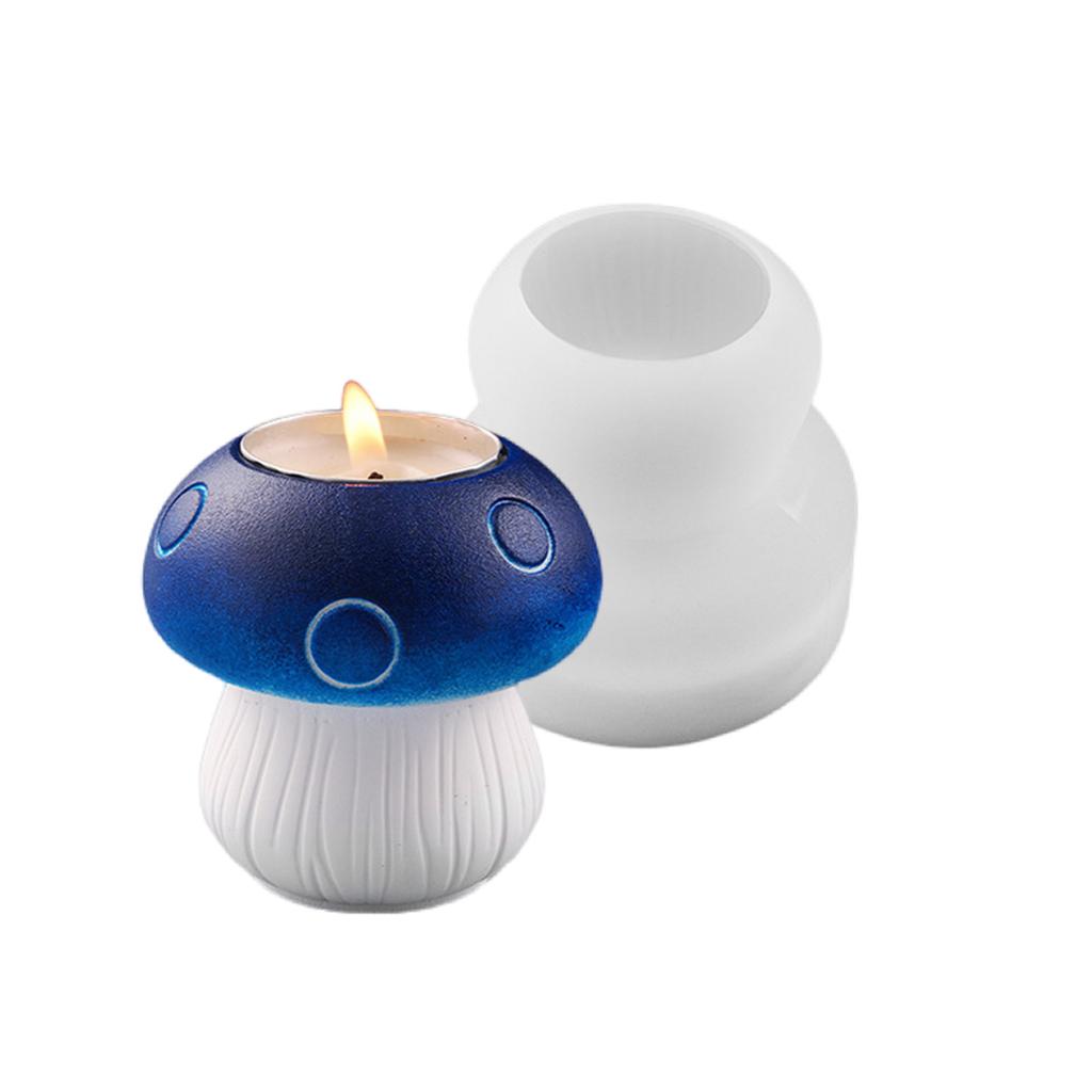 Multifuntional Mold Candle Base Molds Crafting Moulds Mushroom Shape Candlestick Molds Silicone Candle Bracket Molds