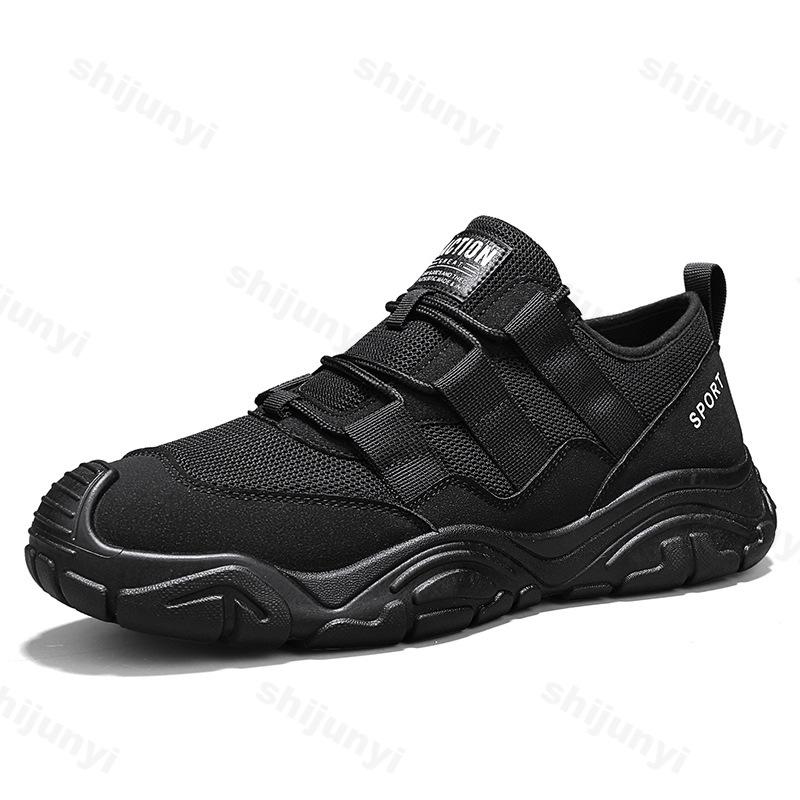 

Thick Soled Casual Sports Shoes for Men 2026 Spring Mesh Breathable Fashi Shoes Comfortable Versatile Low Top Chunky sneakers 39 чёрный