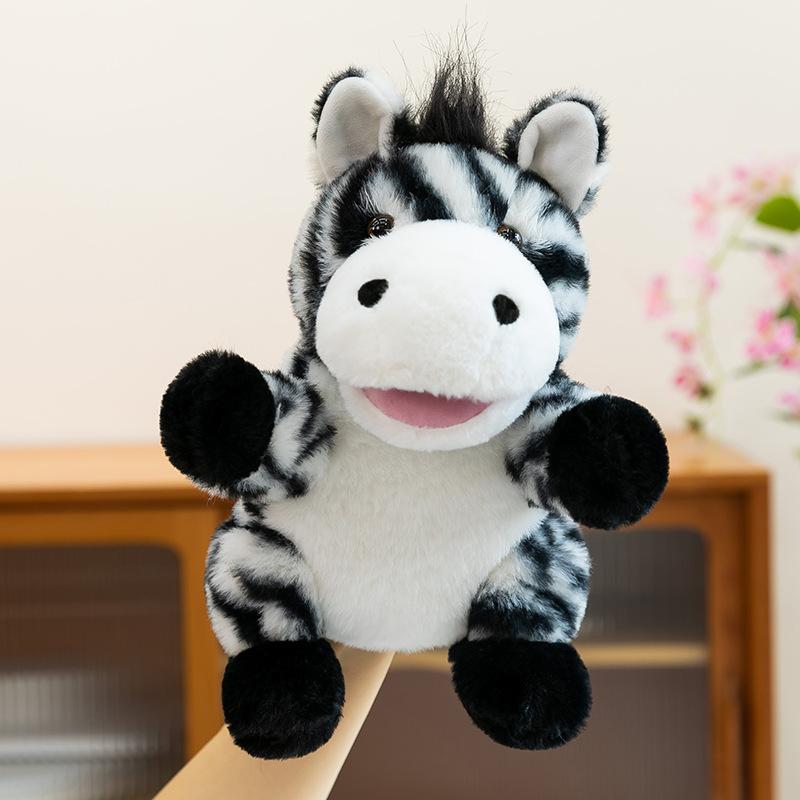 Stuffed Plush Animals Toys Hand Finger Story Puppet Kawaii Dolls Educational Pig Cat Gorilla Baby Toys  Children GIft H1