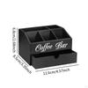 Coffee Organizer for Countertop, Wooden Holder and Accessories