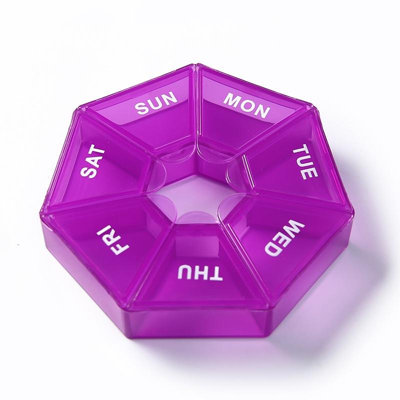 Premuim Mini 7 Grids Travel Weekly Portable Pill Case Box Organizer Tablet Holder Small Storage Container for Medicine Fish Oils