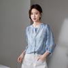 SOFSIL Elegant Silk Cardigan Shirt