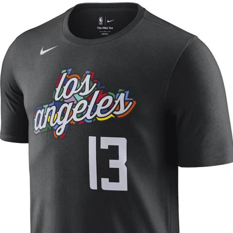 Nike Los Angeles Clippers Paul George 22-23 City Edition Short Sleeve T-Shirt Men Tops Black DV5992-019