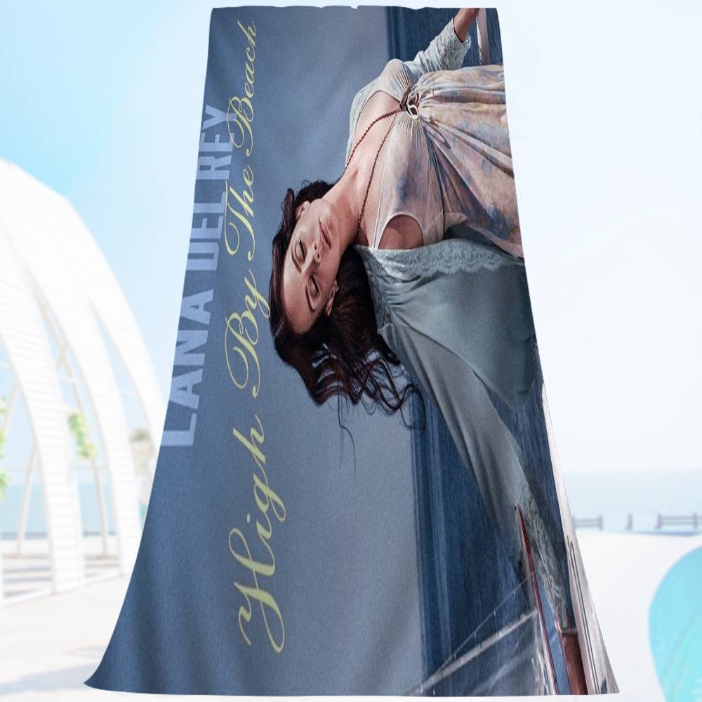Singer L-Lanas Del Rey Bath Towel Microfiber Soft Water Absorbing Breathable For Girl Kids Decorative Cartoon Beach Towel