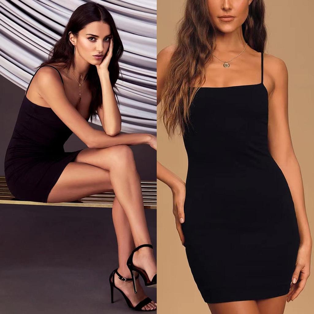 Women's European & American Bodycon Party Dresses - Sexy Strappy Pencil Skirts for Evening Events