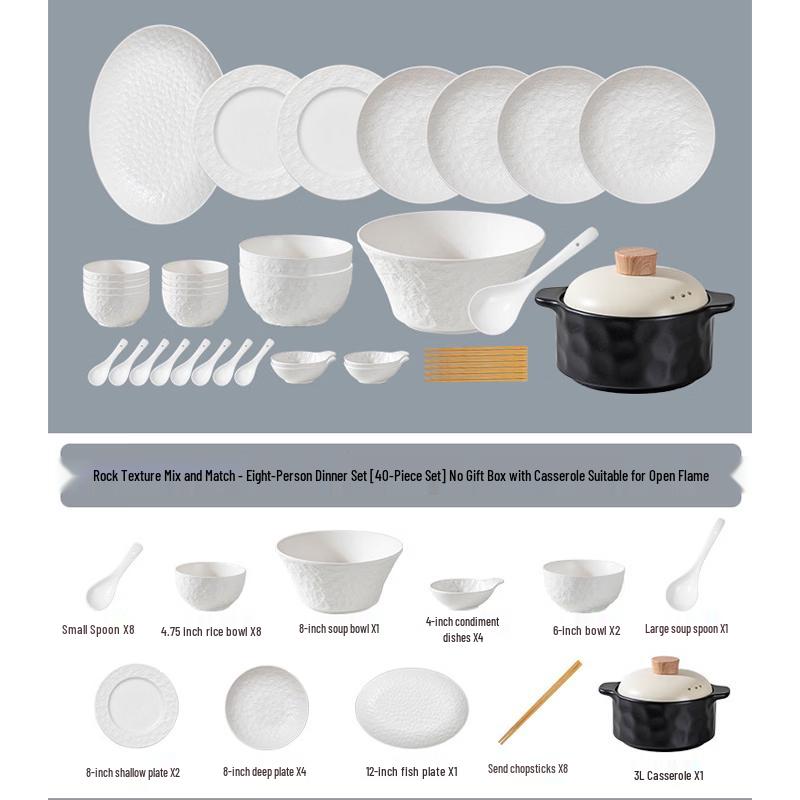 Huazao Baijia AQ Light Luxury Ceramic Dinnerware Set