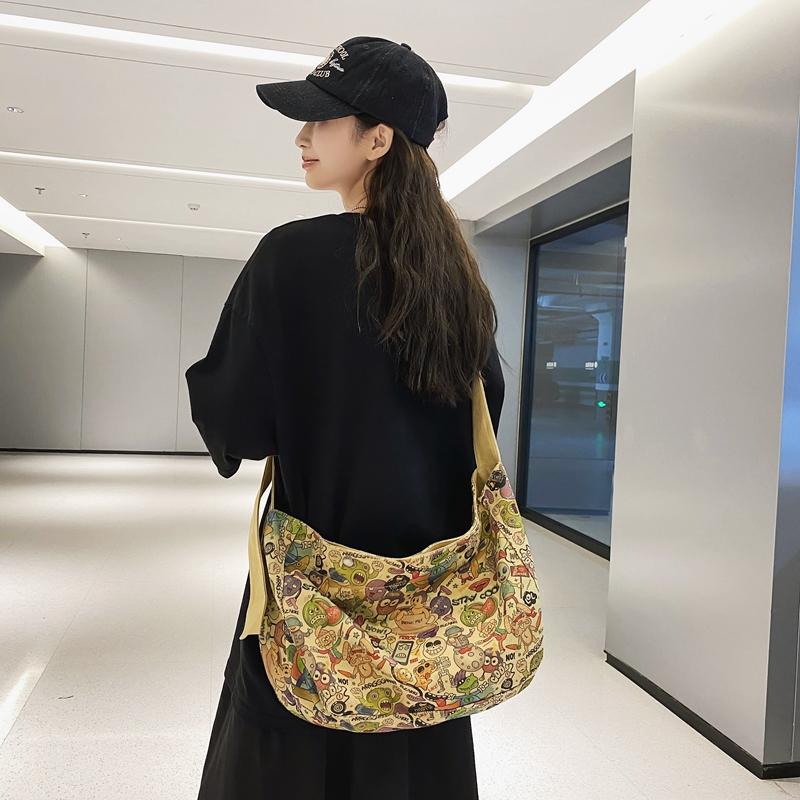 Canvas Shoulder Women's Tote Bag Ladies Simple Casual Large Capacity Designer Handbags for Women Travel Solid Shopper Bag